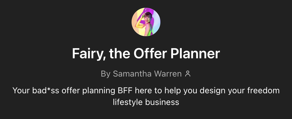 fairy offer planner