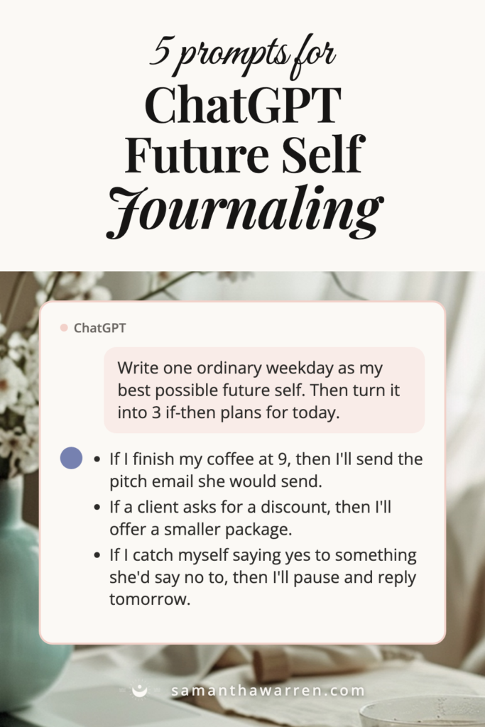 ChatGPT future self journaling: 5 prompts that plan your day